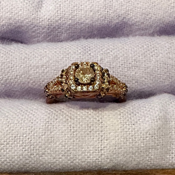 Source Unknown Rose Gold and Blue Rings Set - Picture 4 of 4